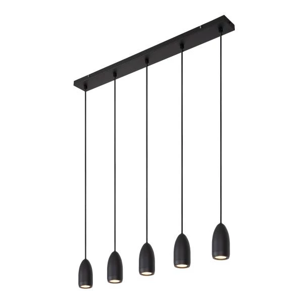 Lucide EVORA - Pendant light - Ø 10 cm - 5xGU10 - Black - detail 4